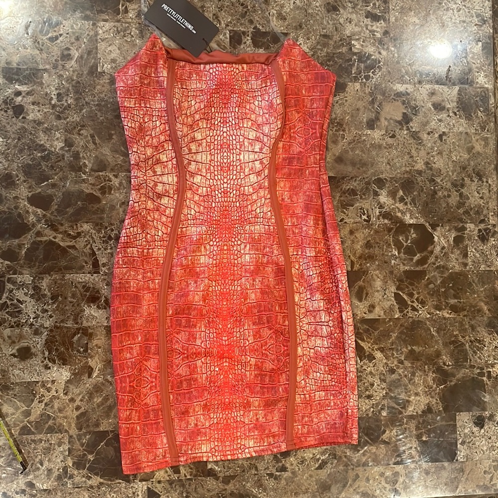Dress orange redish mini dress